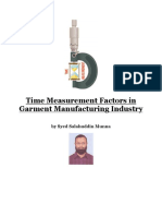 Time Measurement Factors in Garment Manufacturing Industry