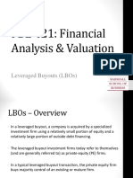 Fbe 421: Financial Analysis & Valuation: Leveraged Buyouts (Lbos)