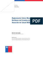 3 - Reglamento Sobre Manejo de Residuos de Establecimientos de Atención de Salud Reas