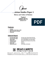 417 Pakistan Studies Classified Paper 1 (First Unit)