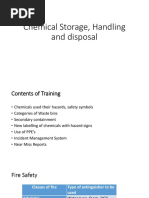 Chemical Storage, Handling and Disposal