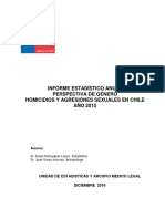 Informe Estadístico Anual Perspectiva de Género Homicidios Y Agresiones Sexuales en Chile AÑO 2015