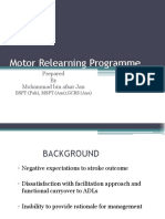 Motor Relearning Programme: Prepared by Mohammad Bin Afsar Jan