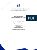 ONUDI Note D Information - L Industrie À Madagascar en 2008