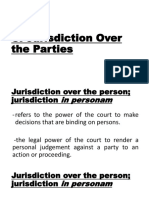 C. Jurisdiction Over The Parties