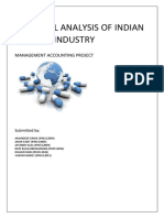 Financial Analysis of Indian Pharma Industry: Management Accounting Project