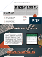 Programación Lineal y Solver