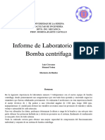 Informe de Laboratorio N°5 Bomba Centrífuga