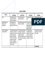 Analytic Rubric: Criteria 4 Outstanding 3 Satisfactory 2 Developing 1 Beginning