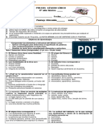 Evaluación Genero Lirico 6° Año