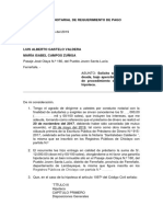 Carta Notarial de Requerimiento de Pago