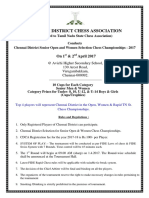 Chennai District Selection Tournament Prospectus 2017