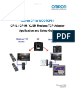 CP1L / CP1H / CJ2M Modbus/TCP Adapter Application and Setup Guide