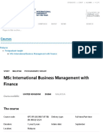 MSC International Business Management With Finance - Heriot-Watt University 46k