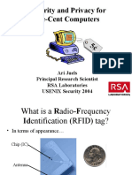 RFID: Security and Privacy For Five-Cent Computers