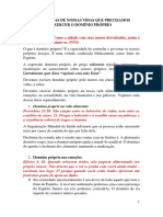 Cinco Áreas de Nossas Vidas Que Precisamos Exercer o Domínio Próprio