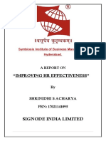 Signode India Limited: "Improving HR Effectiveness"