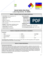 Msds (Sodium Hydrochlorite) PDF