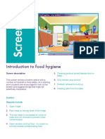 Introduction To Food Hygiene: Screen Description