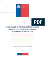 Orientación Técnica Programa Sembrando Sonrisas 2019