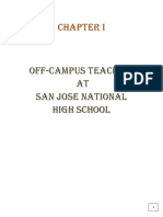 Off-Campus Teaching AT San Jose National High School