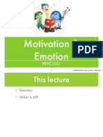 Motivation & Emotion: PSYC1101