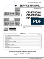 CD-K7000W CD-C7000W CP-C7000: Service Manual