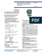 General Specifications: Model EJA510A and EJA530A Absolute and Gauge Pressure Transmitter