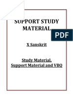  X Sanskrit Study Material Support Material and VBQ 2014 15