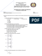 General Mathematics First Quarter Exam 1