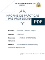 Informe de Prácticas Pre Profesionales - Giovana