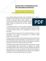 El Feminicidio en El Perú y La Imparable Ola de Crímenes