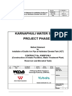 Method Statement For Installation of DI Pipes at HET