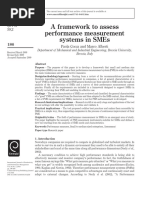 A Framework To Assess Performance Measurement Systems in Smes