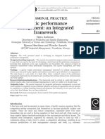 Holistic Performance Management: An Integrated Framework: Professional Practice