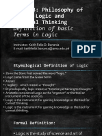 Definition of Basic Terms in Logic