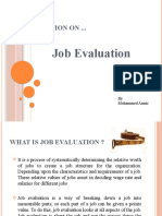 Job Evaluation: A Presentation On ..