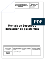 Montaje de Soporte e Instalacion de Plataforma Con Anexo