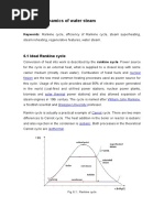 6 Thermodynamics of Water Steam: 6.1 Ideal Rankine Cycle