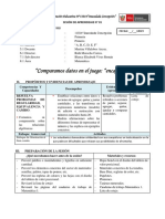 Sesion de Aprendizaje N° 01 de Matematica