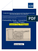 Prefeasibility Study Conventional Waste Energy Project Quezon City Philippines PDF