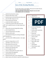 Parts and Functions of The Sewing Machine