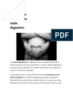 Consecuencias de Una Mala Digestión