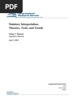 Statutory Interpretation: Theories, Tools, and Trends: Valerie C. Brannon