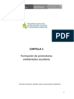 Cartilla 1 Formación de Promotores Ambientales Escolares