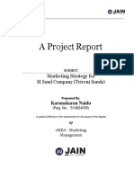 A Project Report: Marketing Strategy For M Sand Company (Triveni Sands)