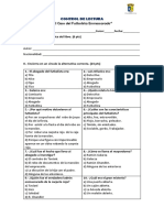 CONTROL DE LECTURA El Caso Del Futbolista Enmascarado