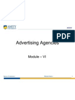 Advertising Agencies: Module - VI