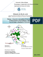 Essai de Conception D'un Système D'information Géographique (SIG)