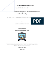 Design and Implementation of Real Time Clock